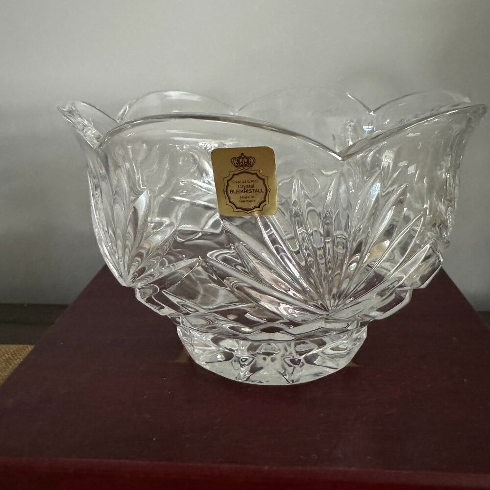 Vintage Bleikristall Waterford Crystal Newberry 6 in Candy Dish Nut Bowl GERMANY